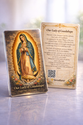Our Lady of Guadalupe Smart Prayer Card — Laminated Catholic Devotional with QR & NFC (Prayers & Novenas)