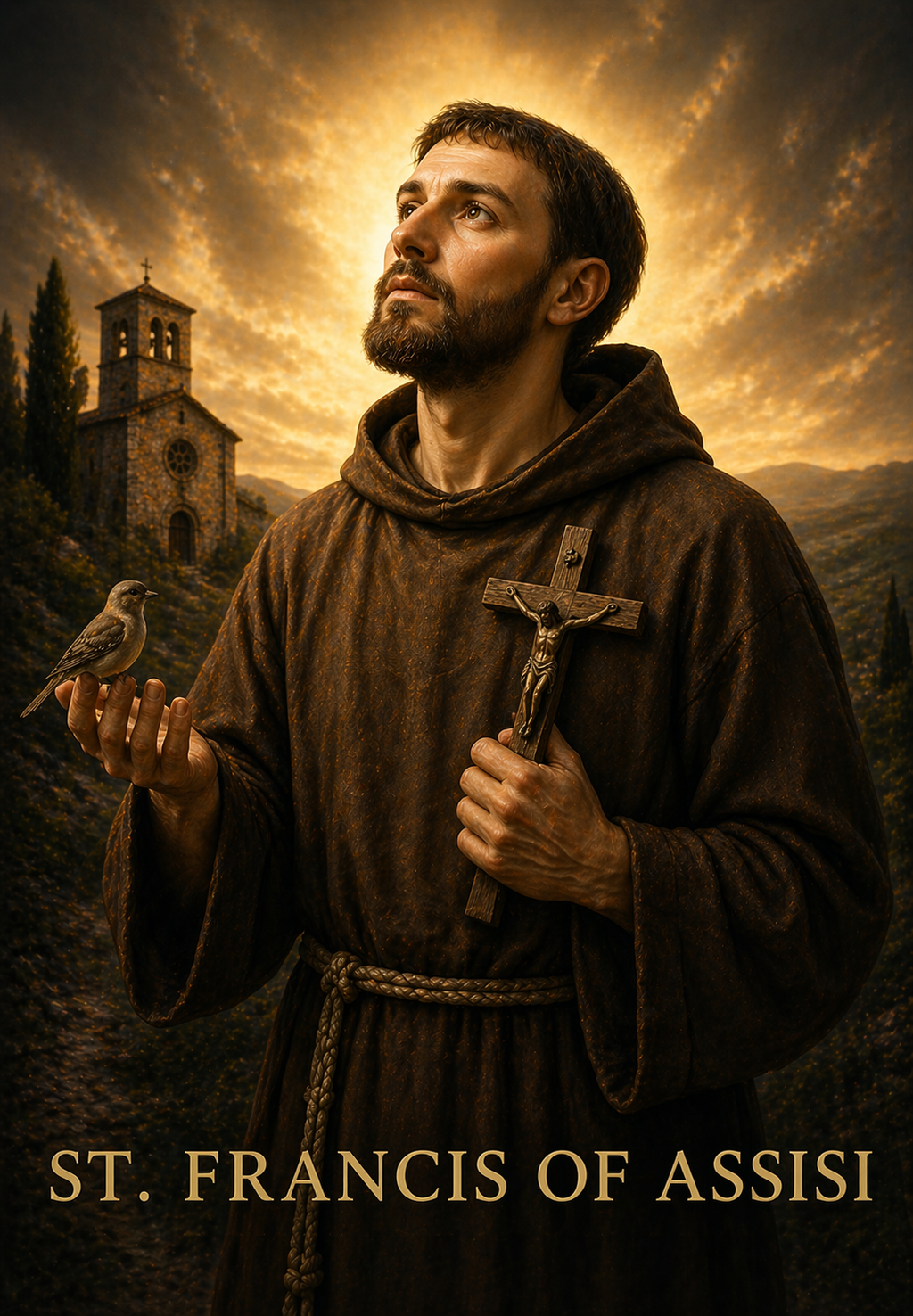 St. Francis of Assisi Smart Prayer Card — Laminated Catholic Devotional with QR & NFC