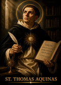 St. Thomas Aquinas Smart Prayer Card — Laminated Catholic Devotional with QR & NFC (Access Prayers & Novenas)